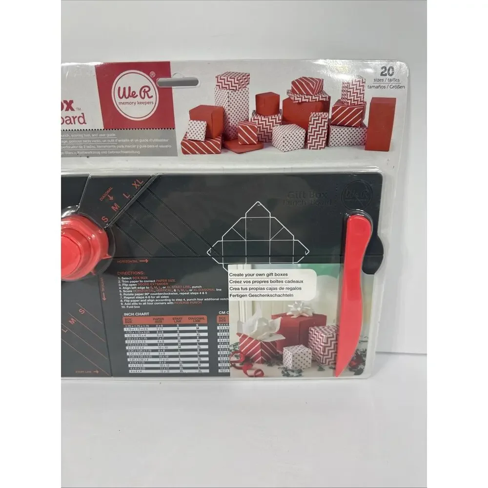NEW We R Memory Keepers Gift Box Punch Board Creative Gift Wrapping NIP